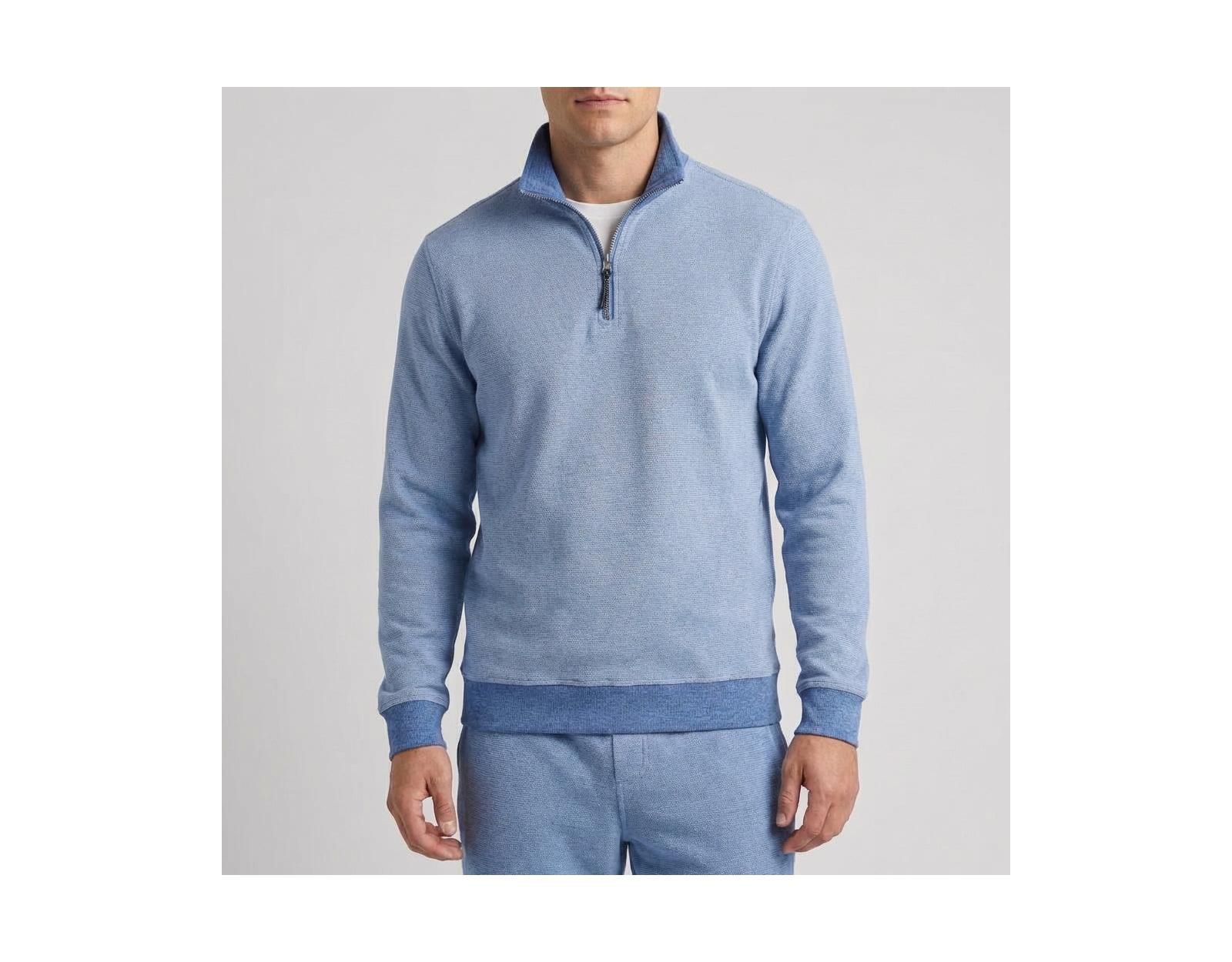 Surfside Supply Co. Men's Bobby Stripe Fleece Quarter Zip Sweater