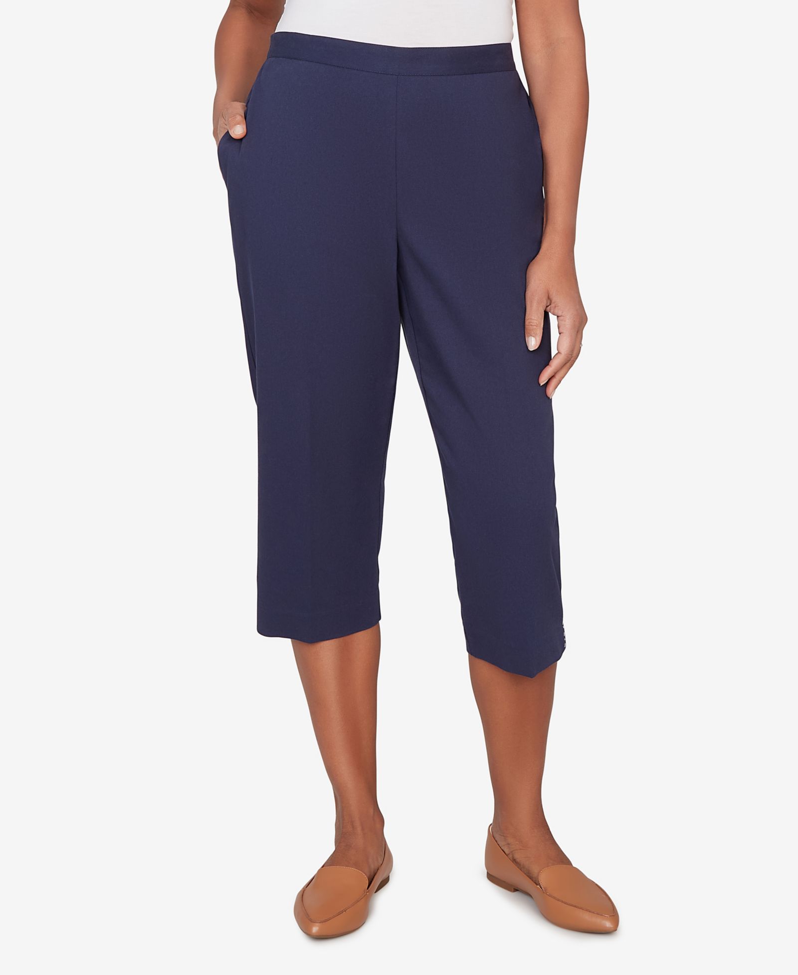 Женские брюки-капри Alfred Dunner Lady Liberty Heat Set Side Seam Pocket