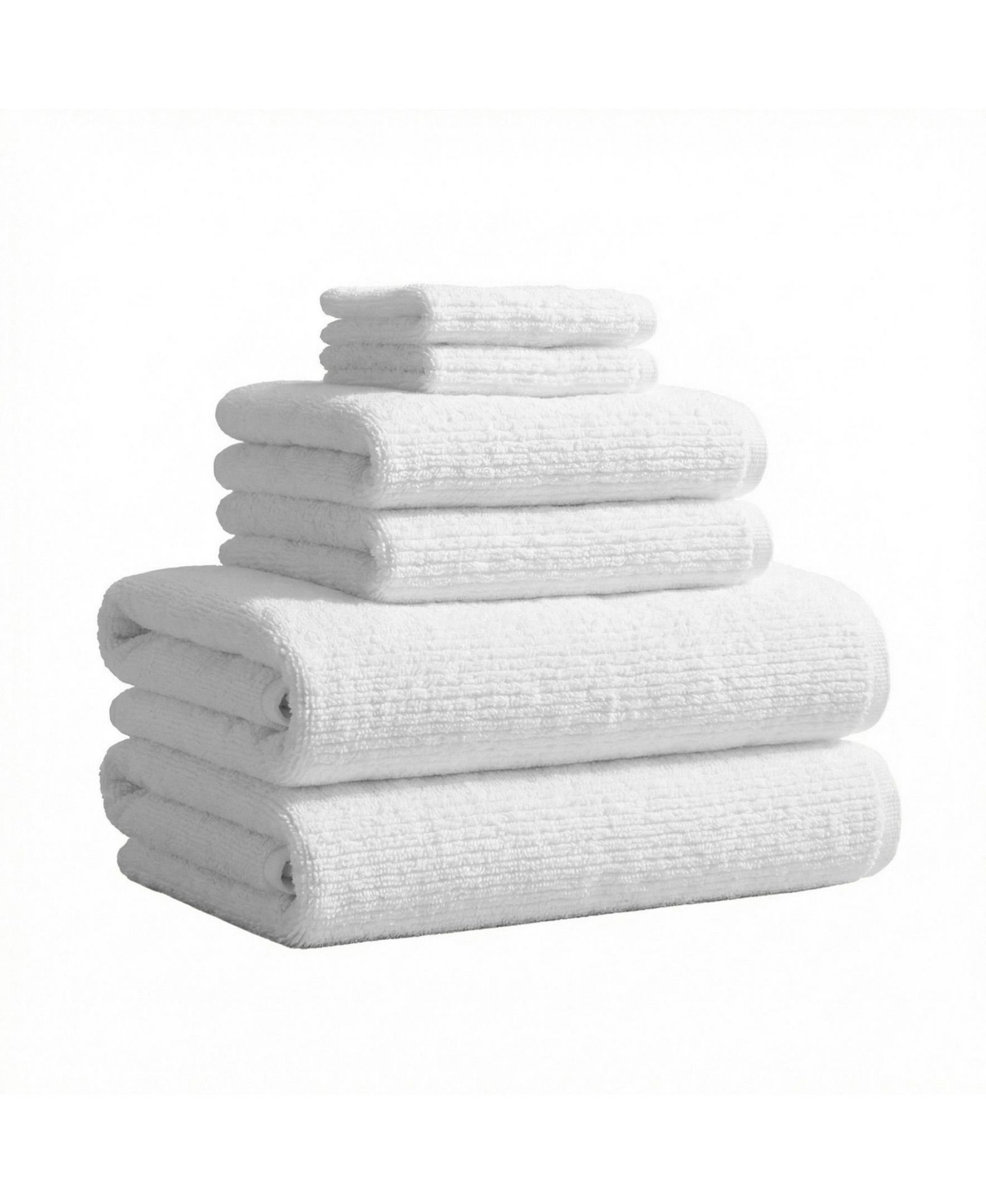 Linery & Co Turkish Cotton Textured 6 Piece Bath Towel Set