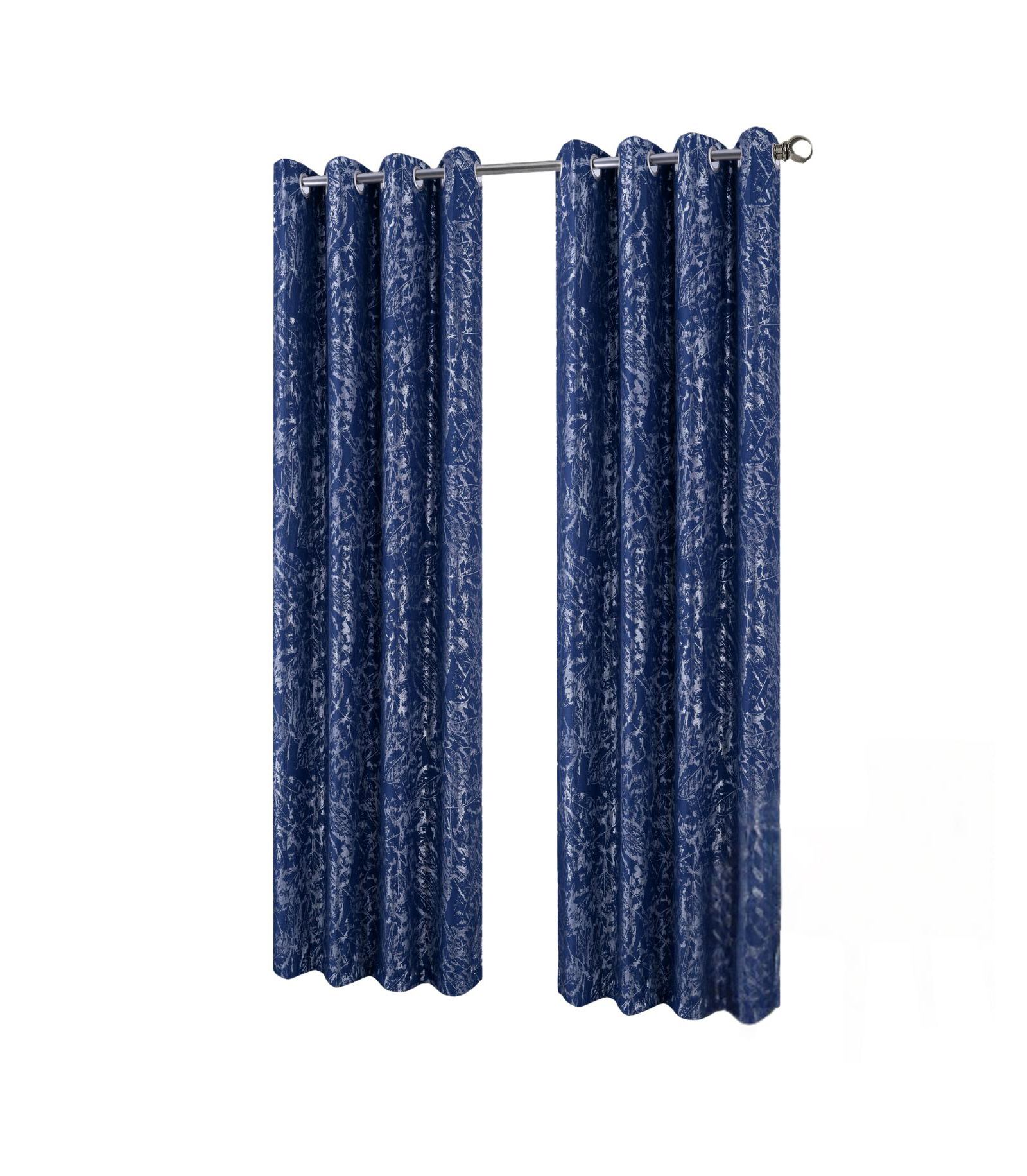 RT Designers Collection Brighton Foil Jacquard Polyester Window Curtain Grommet Panel 52" x 84"
