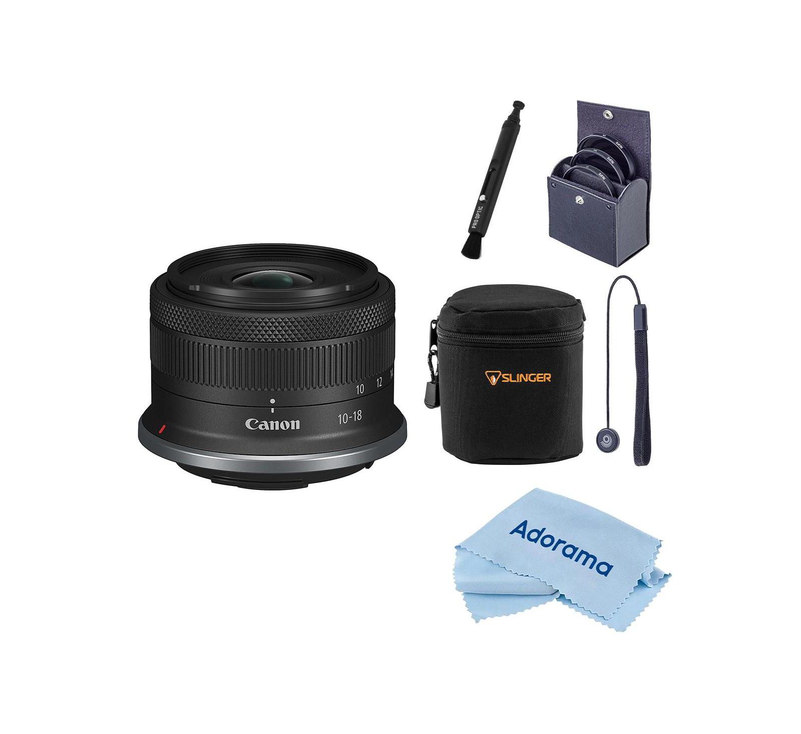 Canon RF-S 10-18mm f/4.5-6.3 IS STM Lens with 49mm Essentials Filter Kit