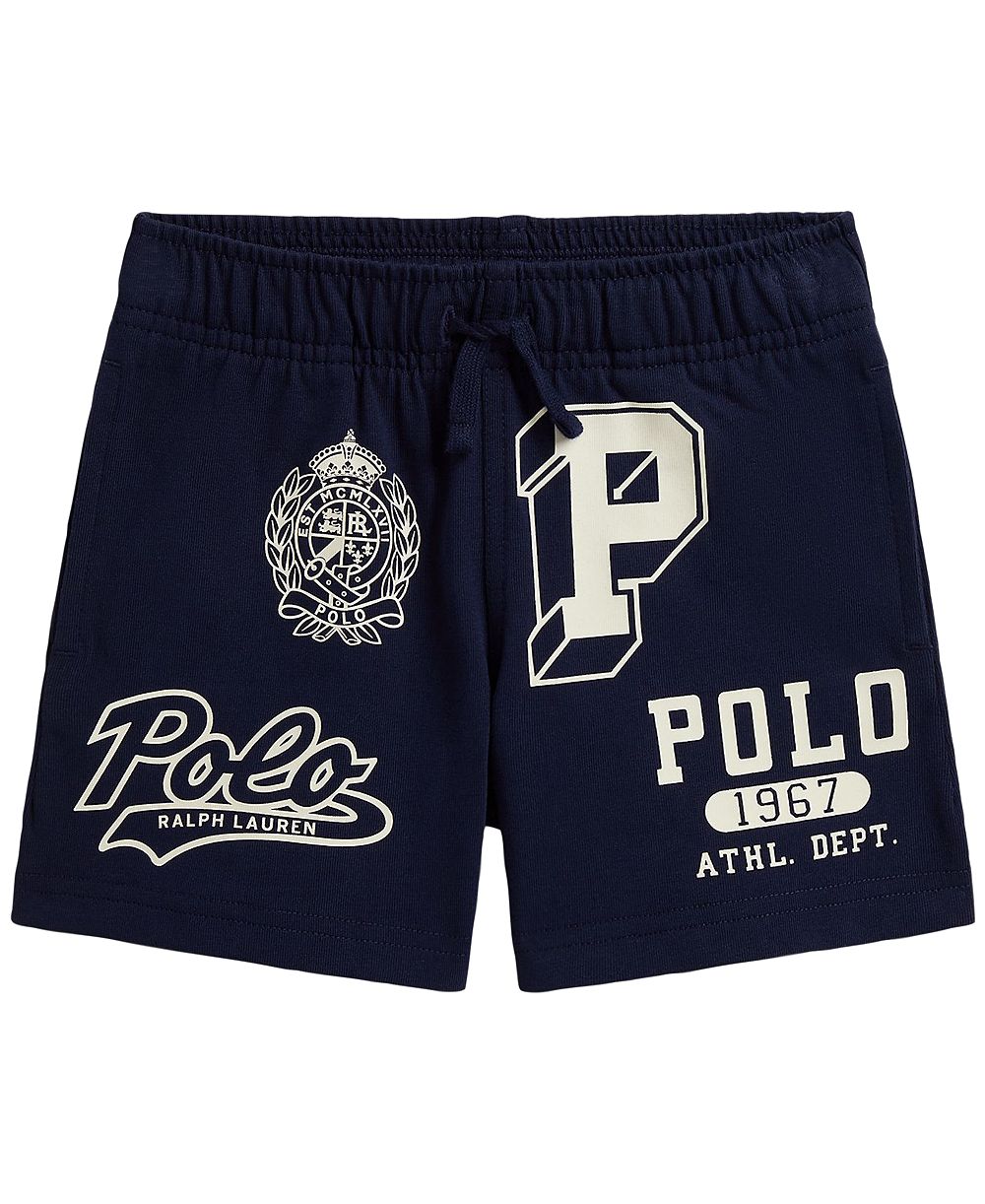 Детские шорты Polo Ralph Lauren 2T-7 из хлопкового трикотажа с принтом