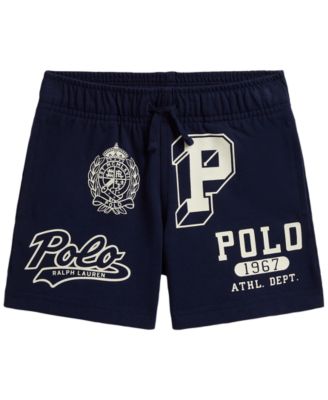 Детские шорты Polo Ralph Lauren 2T-7 из хлопкового трикотажа с принтом