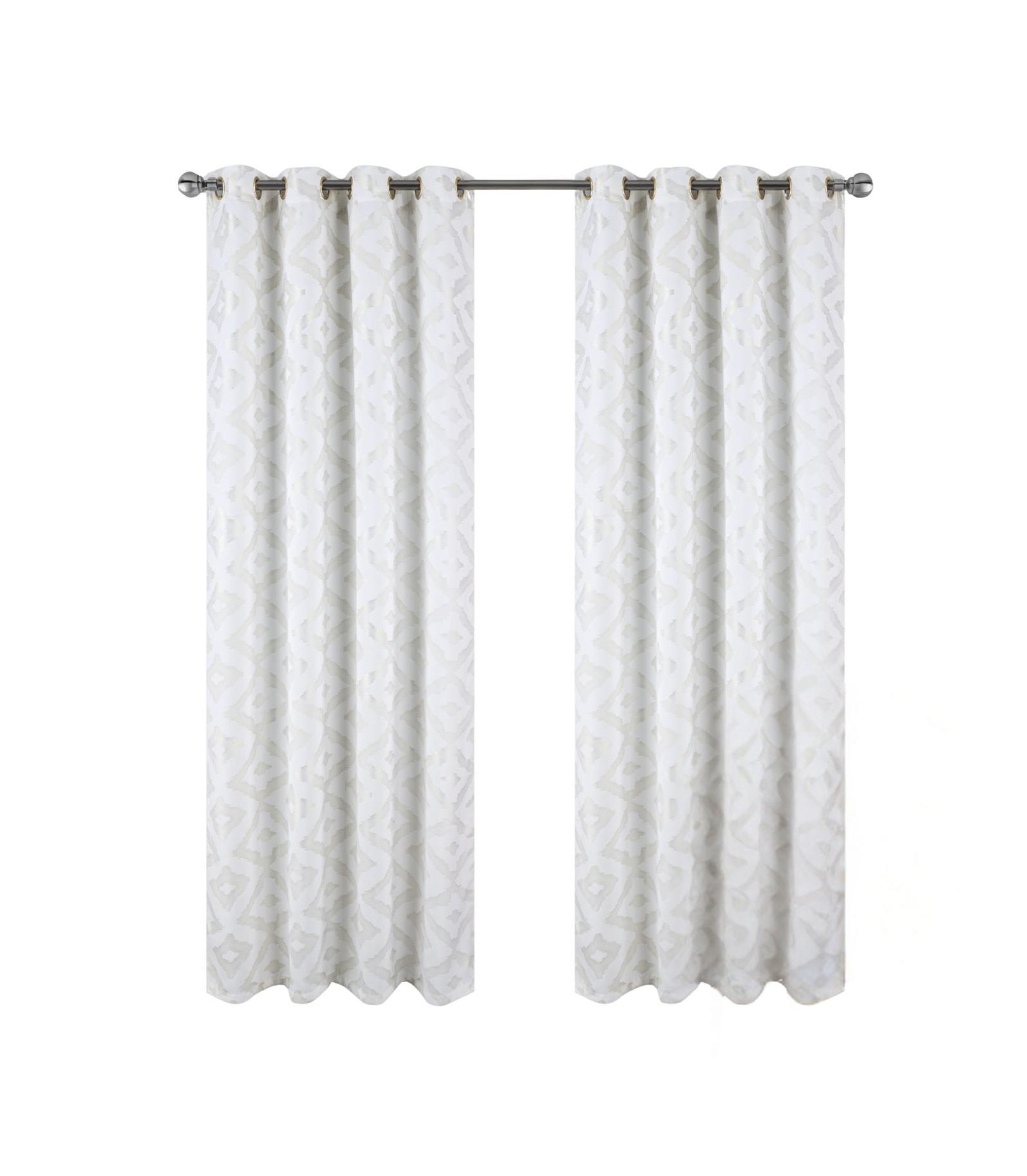RT Designers Collection Heathrow Halo Foil Blackout Polyester Window Curtain Grommet Panel 52" x 84"