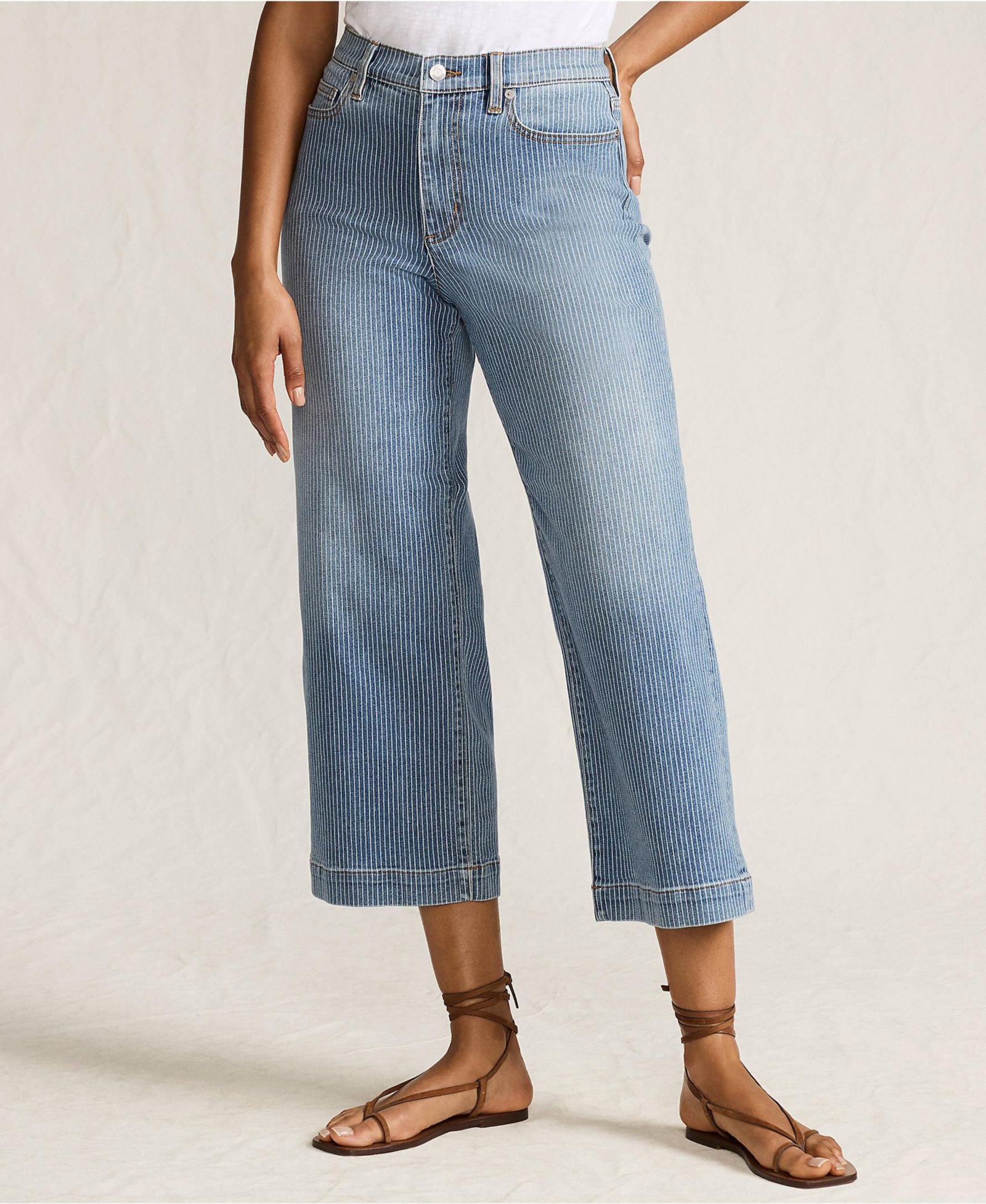 Женские джинсы Lands' End Tall Recover Denim High Rise Wide Leg