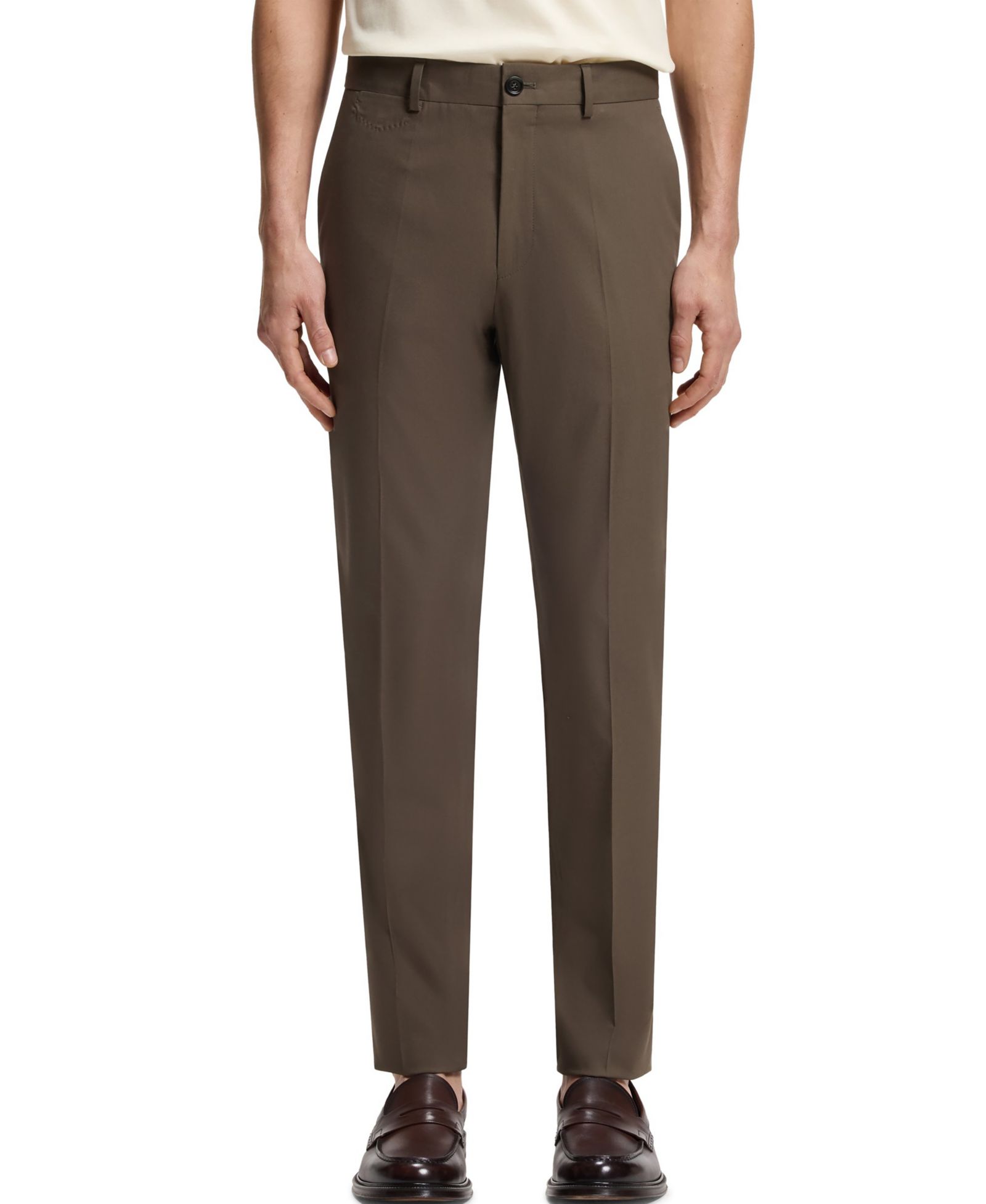 BOSS by Hugo Boss Men's Stretch Cotton-Silk Slim-Fit Pants