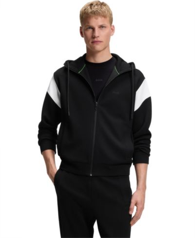 BOSS by Hugo Boss Мужской свитшот из пике с застежкой-молнией, Regular-Fit