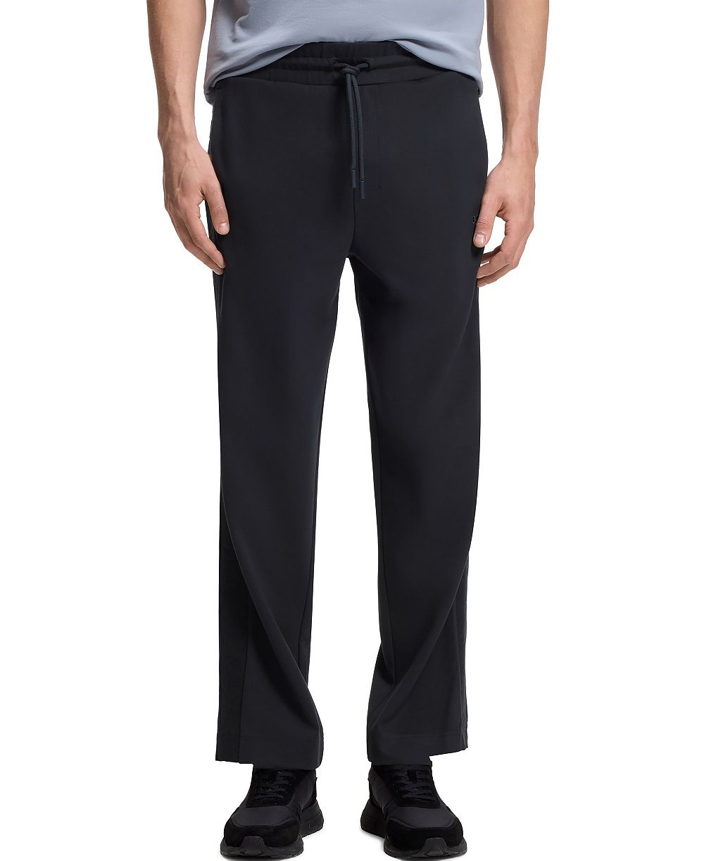 Мужские брюки BOSS by Hugo Boss Regular-Fit из джерси с жаккардовой лентой