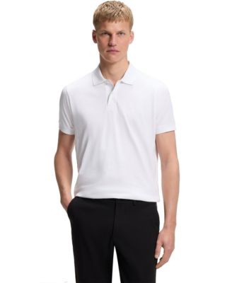 Мужская рубашка поло BOSS by Hugo Boss с вышитым логотипом Regular-Fit