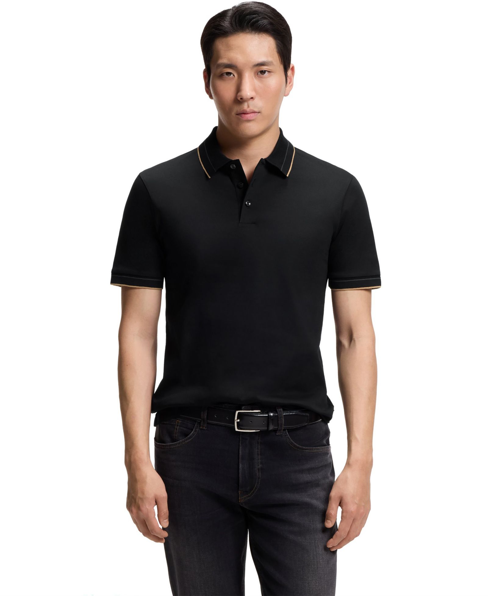 BOSS by Hugo Boss Мужская поло из хлопка Mercerised Cotton Slim-Fit