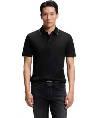 BOSS by Hugo Boss Мужская поло из хлопка Mercerised Cotton Slim-Fit