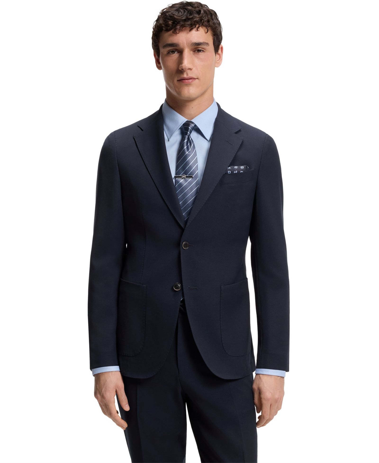 Мужской блейзер BOSS by Hugo Boss Virgin Wool-Silk Slim-Fit