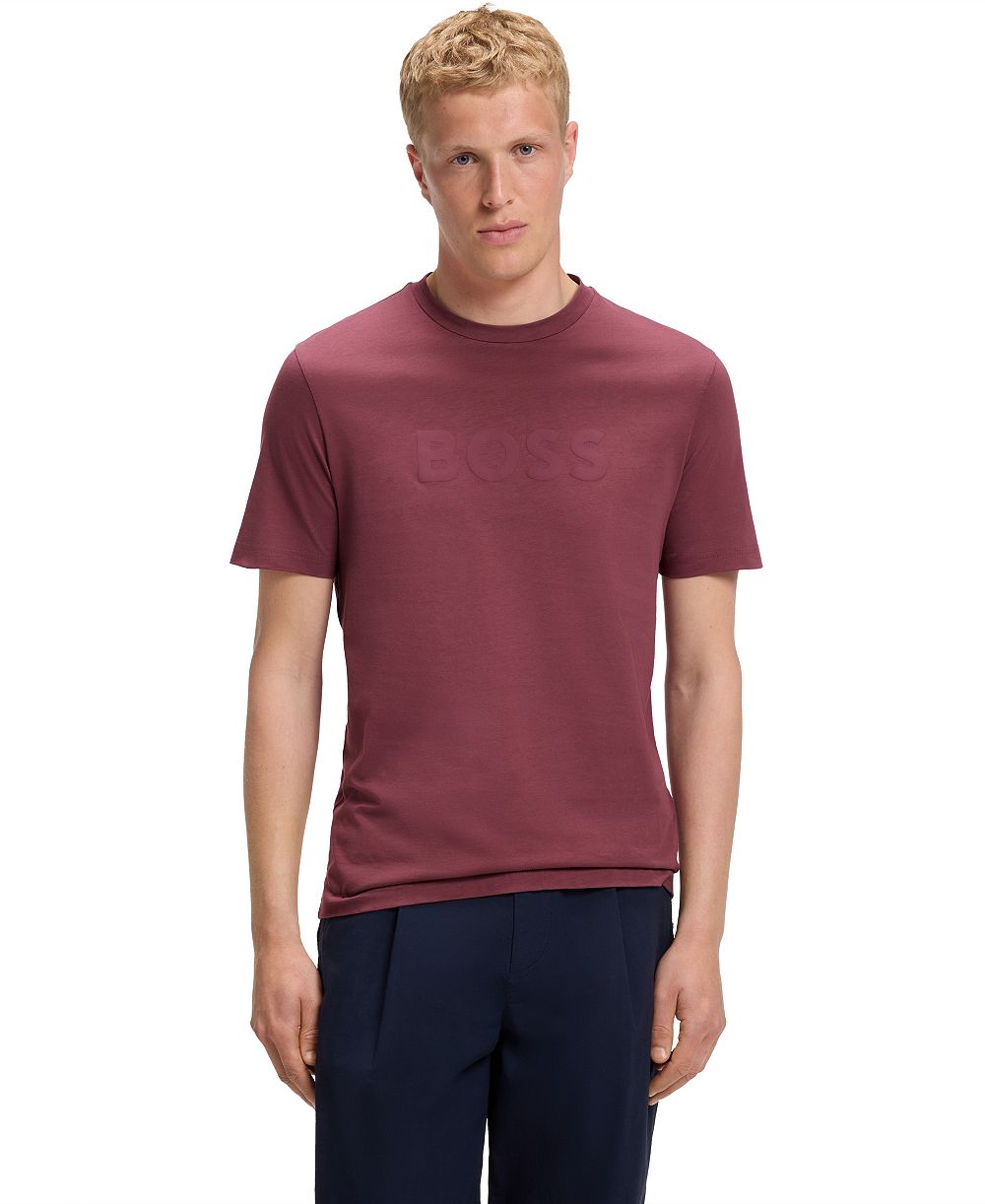 BOSS by Hugo Boss Мужская хлопковая футболка BOSS Regular-Fit с логотипом