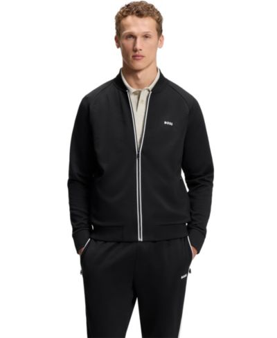 Мужская толстовка на молнии BOSS by Hugo Boss Triangle-Jacquard