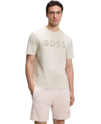 Hugo Boss Мужская хлопковая футболка с логотипом Regular-Fit