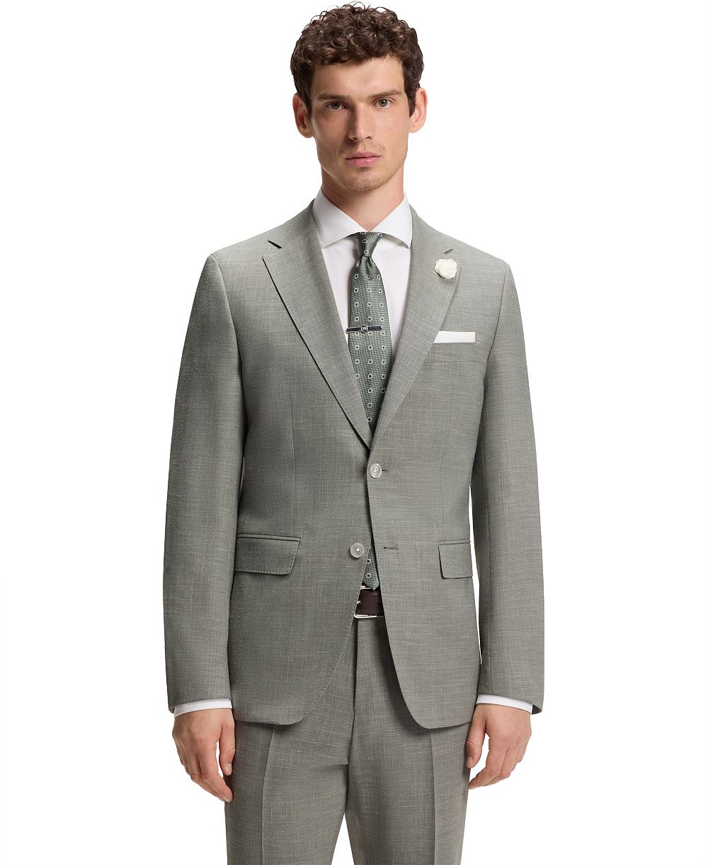 Мужской приталенный блейзер BOSS by Hugo Boss Melange Stretch Slim-Fit