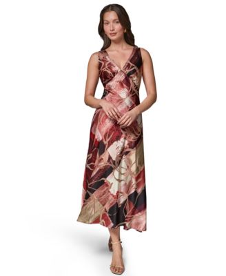 Женское платье-комбинация Donna Karan New York из бархата без рукавов