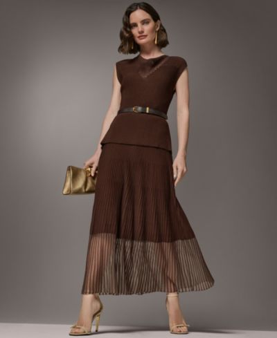 Платье-свитер Donna Karan New York Women's Sleeveless Knit Maxi с поясом