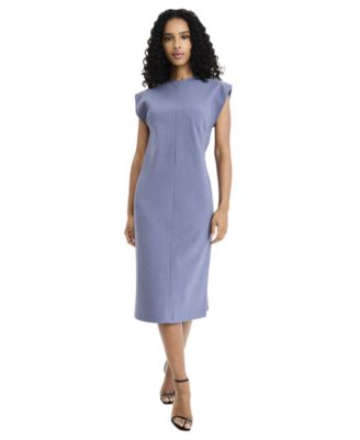 Luxely Women's Cap-Sleeve Midi Dress