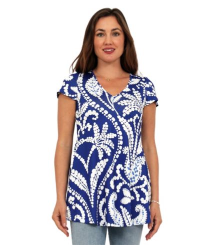 24seven Comfort Apparel Женский туник с принтом Paisley