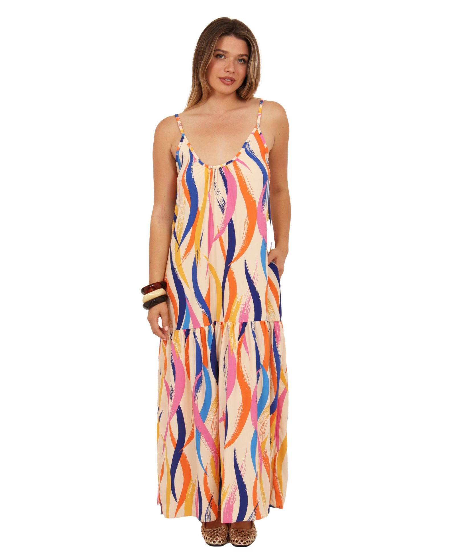 Женское платье 24seven Comfort Apparel Abstract Print Scoop Neck
