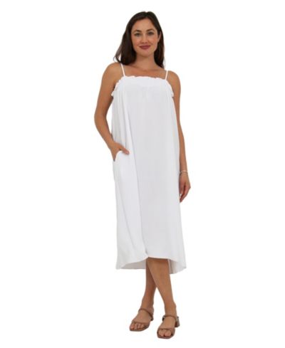 24seven Comfort Apparel Women's Spaghetti Strap A-Line Dress