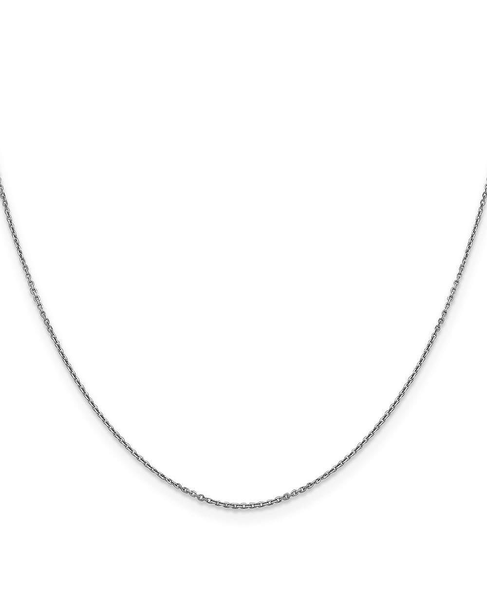 Колье Curata Jewelry Solid 18k White Gold Italian Polished Cable Chain