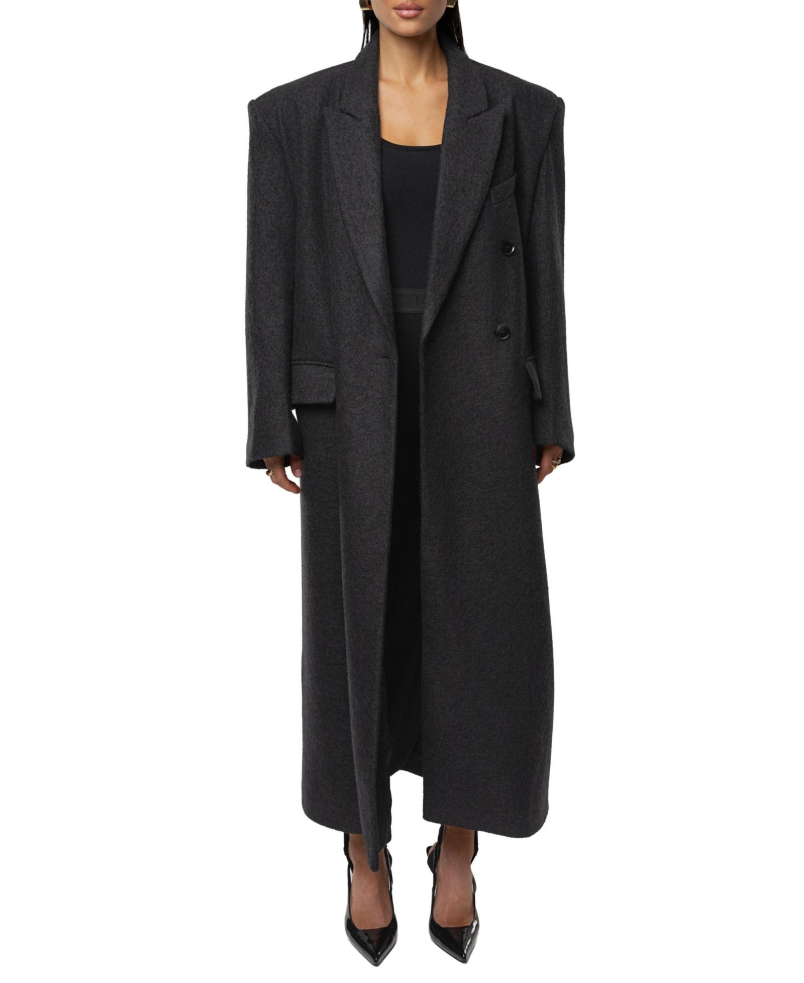JLUXLABEL Women's Oversize Double Breasted Coat