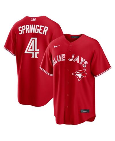Мужская джерси Nike George Springer Red Toronto Blue Jays Canada Day Replica