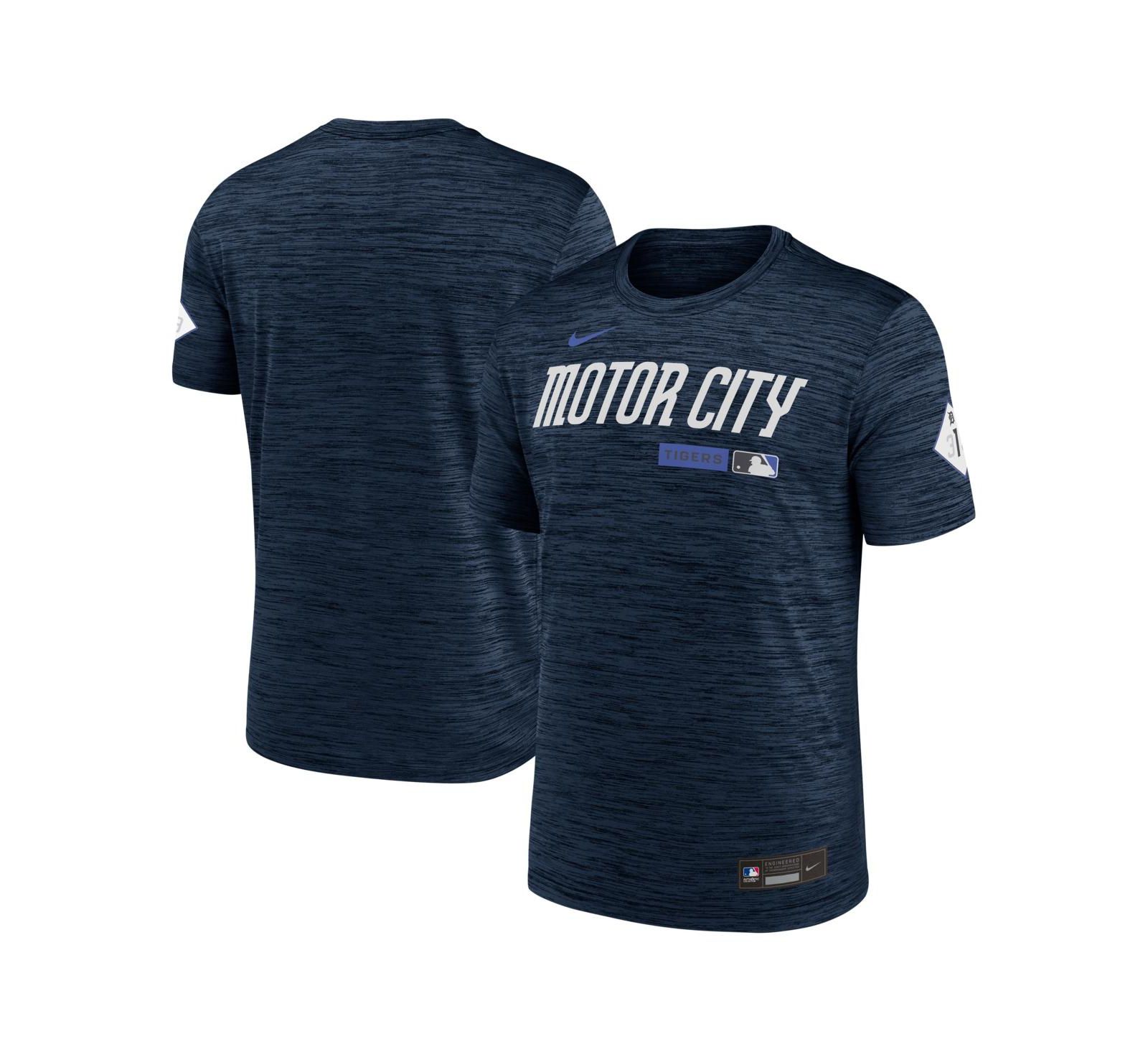 Nike Men's Navy Detroit Tigers Authentic Collection City Connect Velocity Dri-FIT T-Shirt