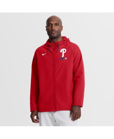 Мужская куртка Nike Red Philadelphia Phillies Authentic Collection Raglan Therma-FIT Full-Zip Hooded