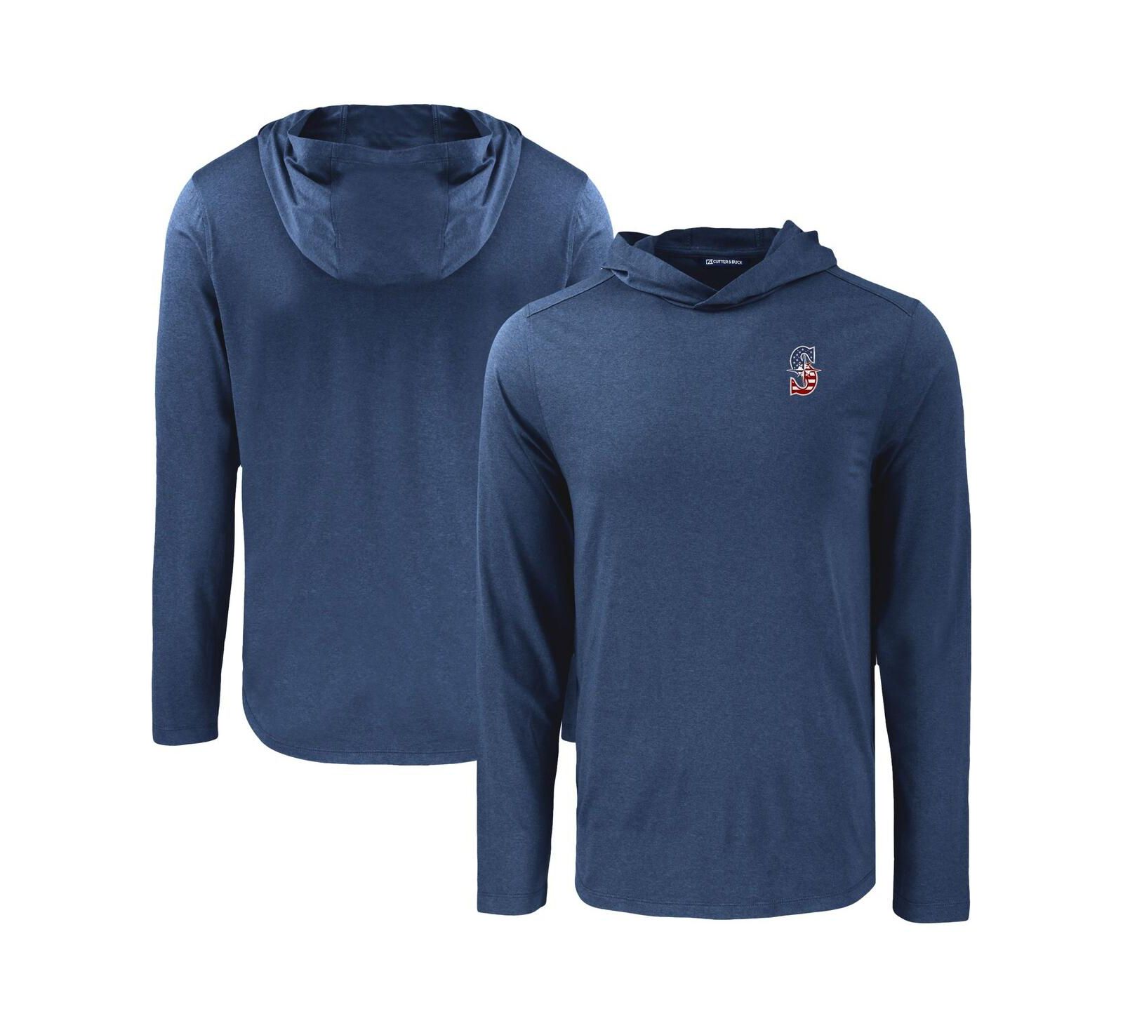 Мужское худи с длинным рукавом Cutter & Buck Seattle Mariners Coastline Epic Comfort Eco, темно-синее