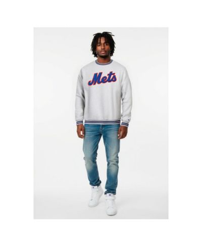 Мужская толстовка Champion Heather Gray New York Mets Reverse Weave