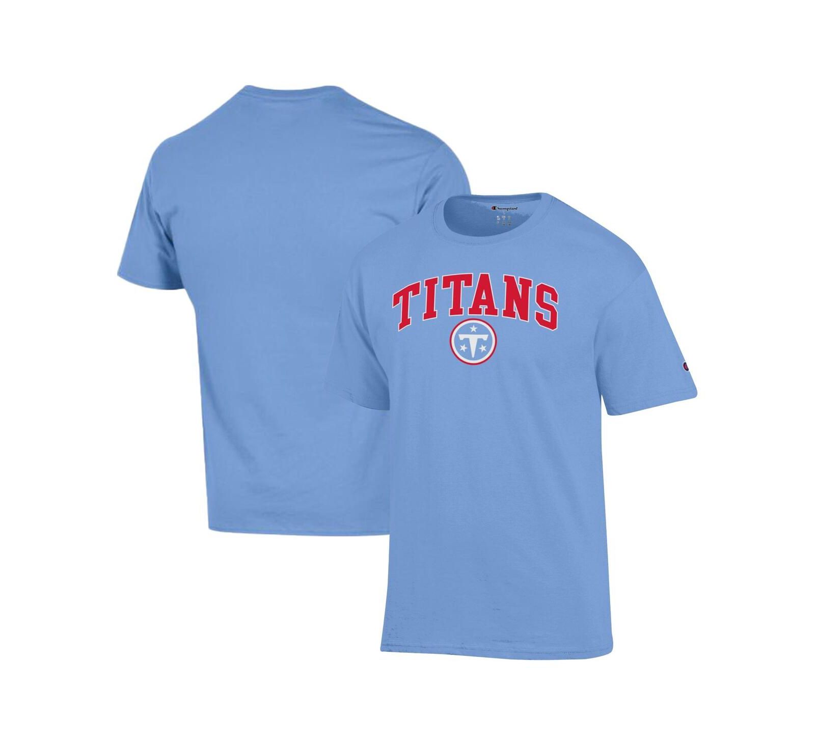 Champion Men's Light Blue Tennessee Titans Arch Over Logo T-Shirt