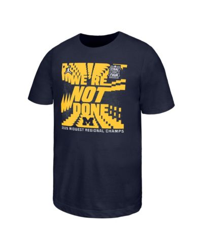 Nike Big Boys and Girls Navy Michigan Wolverines 2026 NCAA Men's Basketball Tournament March Madness Final Four T-Shirt