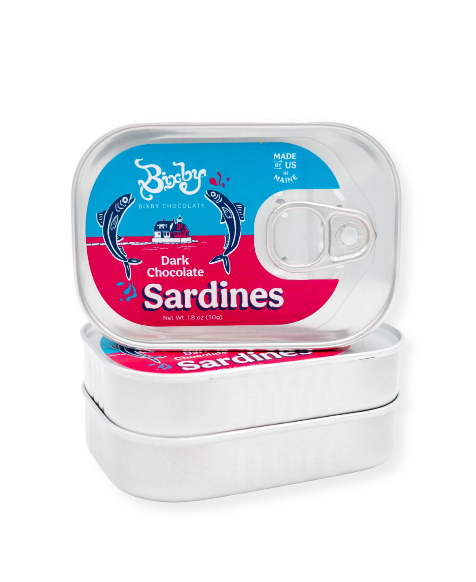Bixby Chocolates Dark Chocolate Sardines, 3-Pack