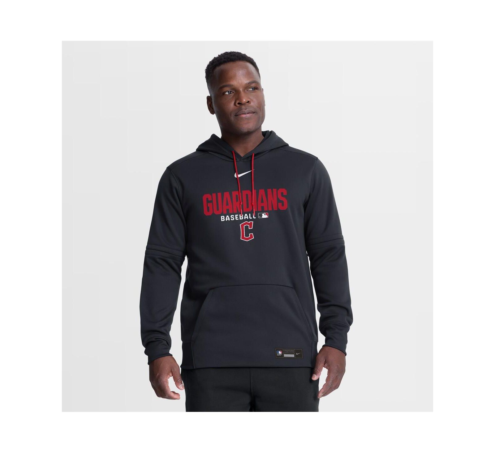 Мужское худи Nike Cleveland Guardians Authentic Collection Therma-FIT темно-синего цвета