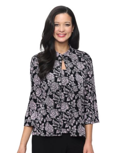 Alex Evenings Petite 3/4-Length-Sleeve Jacket and Sleeveless Top, 2-Piece Set