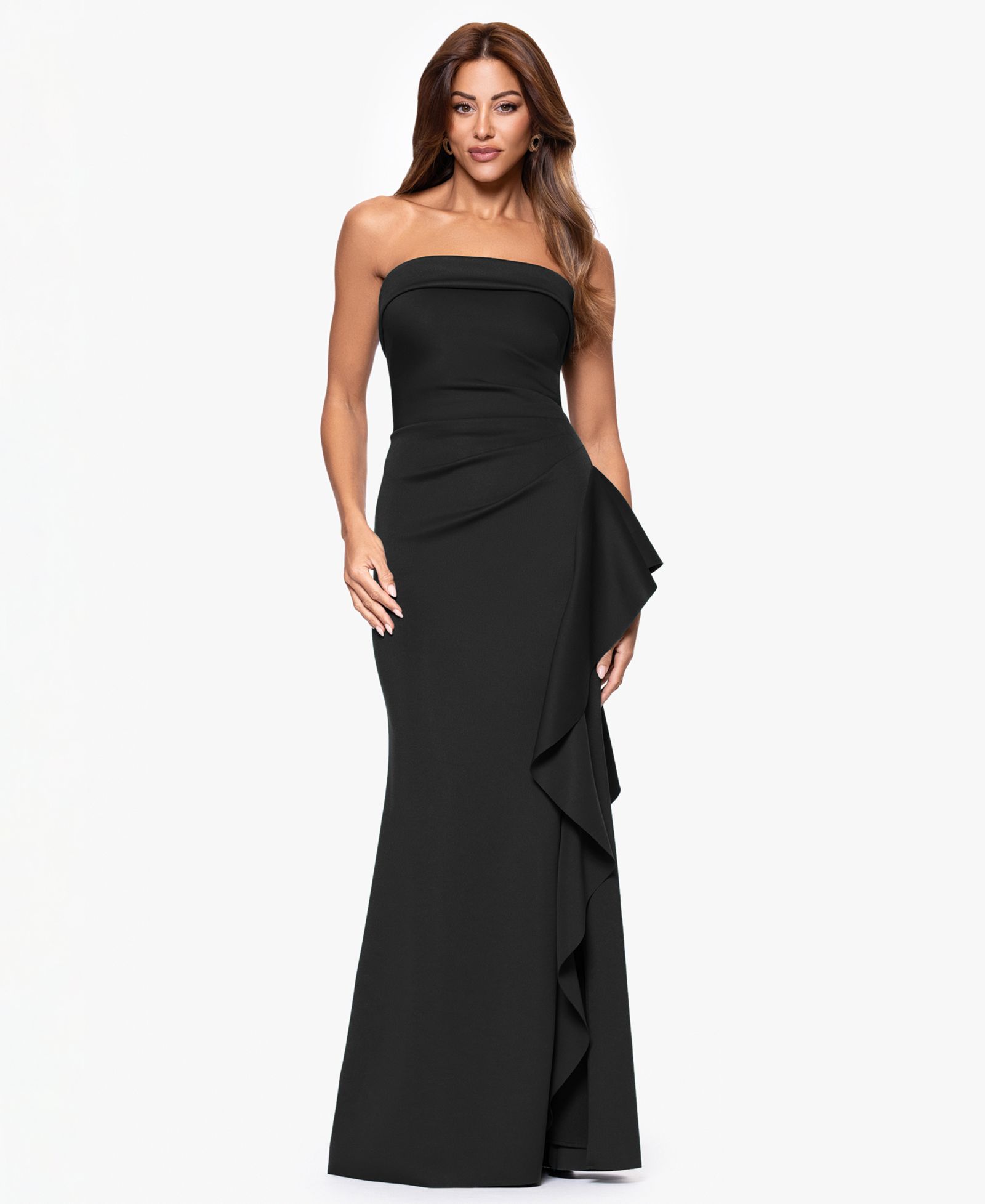 Вечернее платье XSCAPE Petite Strapless Ruffle Sheath