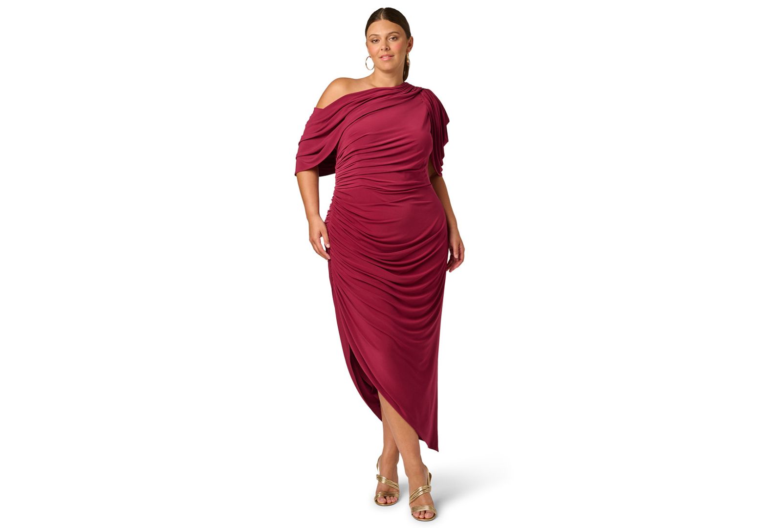 Adrianna платье Plus Size с асимметричным вырезом на одно плечо