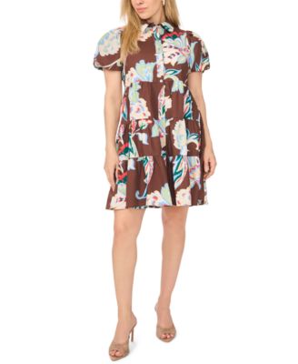 Женское короткое платье MSK Petite Collared Short-Sleeve