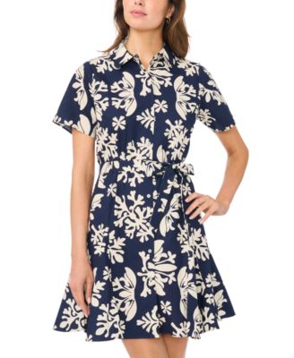 MSK Petite Flutter-Sleeve Fit & Flare Dress