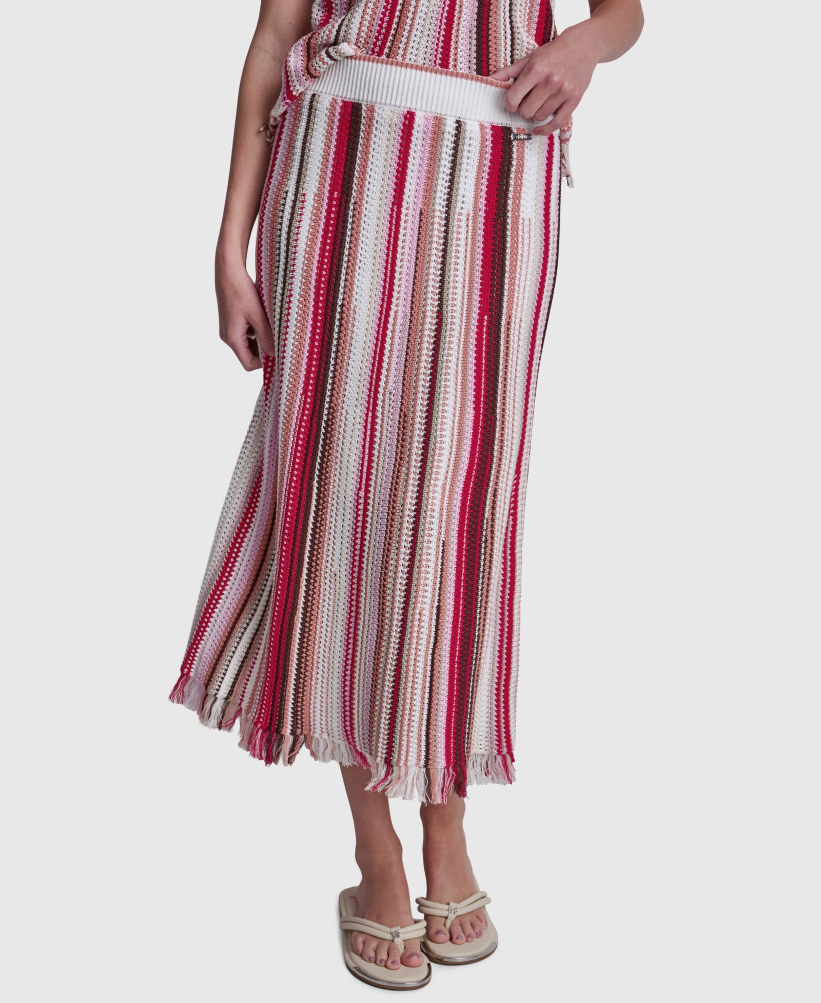 Женская миди-юбка DKNY Jeans Pointelle Stitch Striped