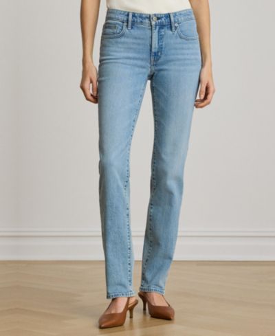 Lauren Ralph Lauren Женские джинсы slim-fit прямого кроя с завышенной посадкой