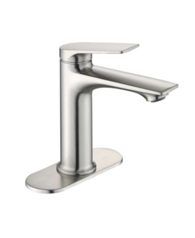 Смеситель для ванной BUSDAYS Brushed Nickel Single Handle с дек-плейтой, современный, долговечный