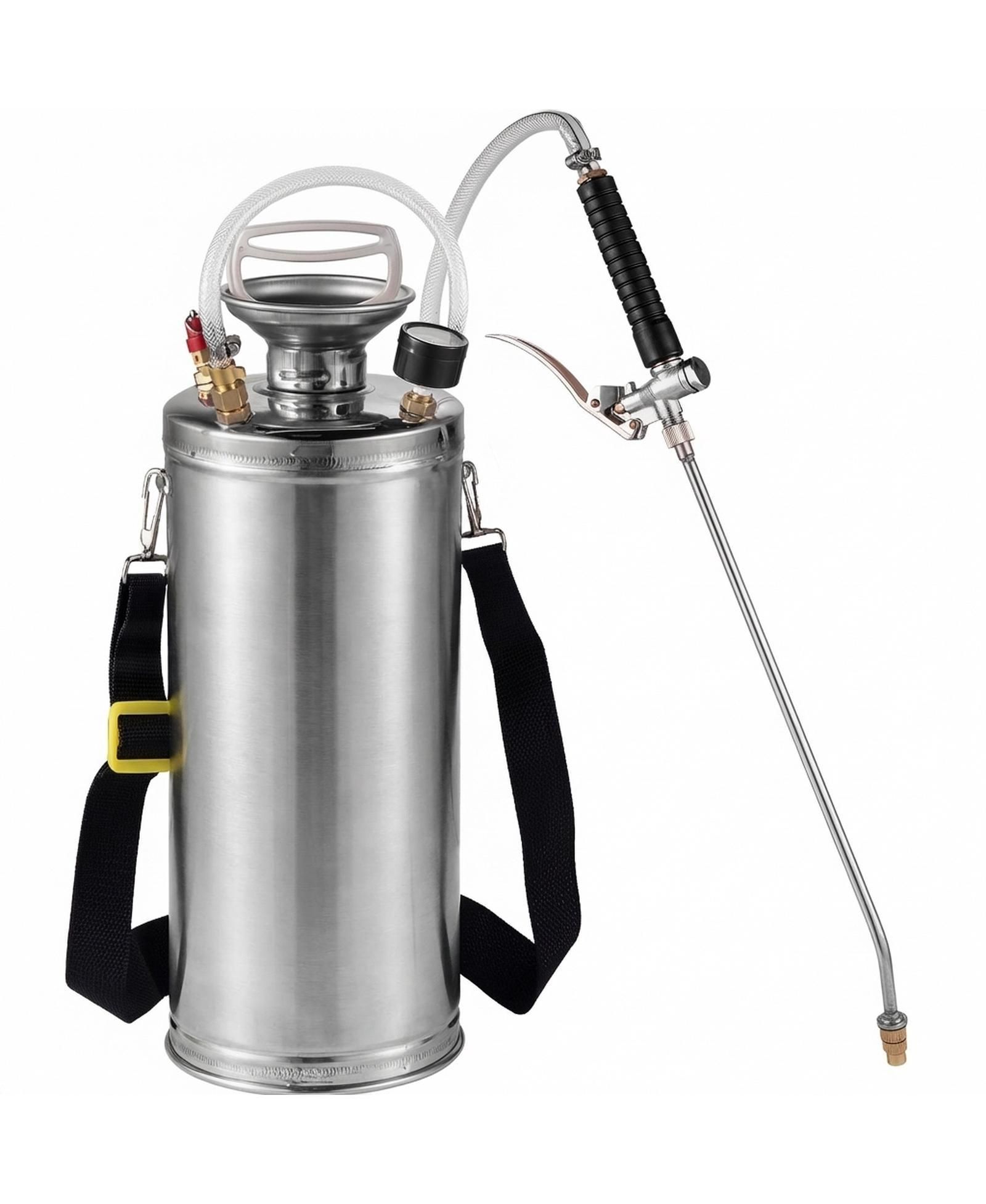 SUGIFT 2Gal Stainless Steel Sprayer, 20" Wand, Adjustable Nozzle for Gardening