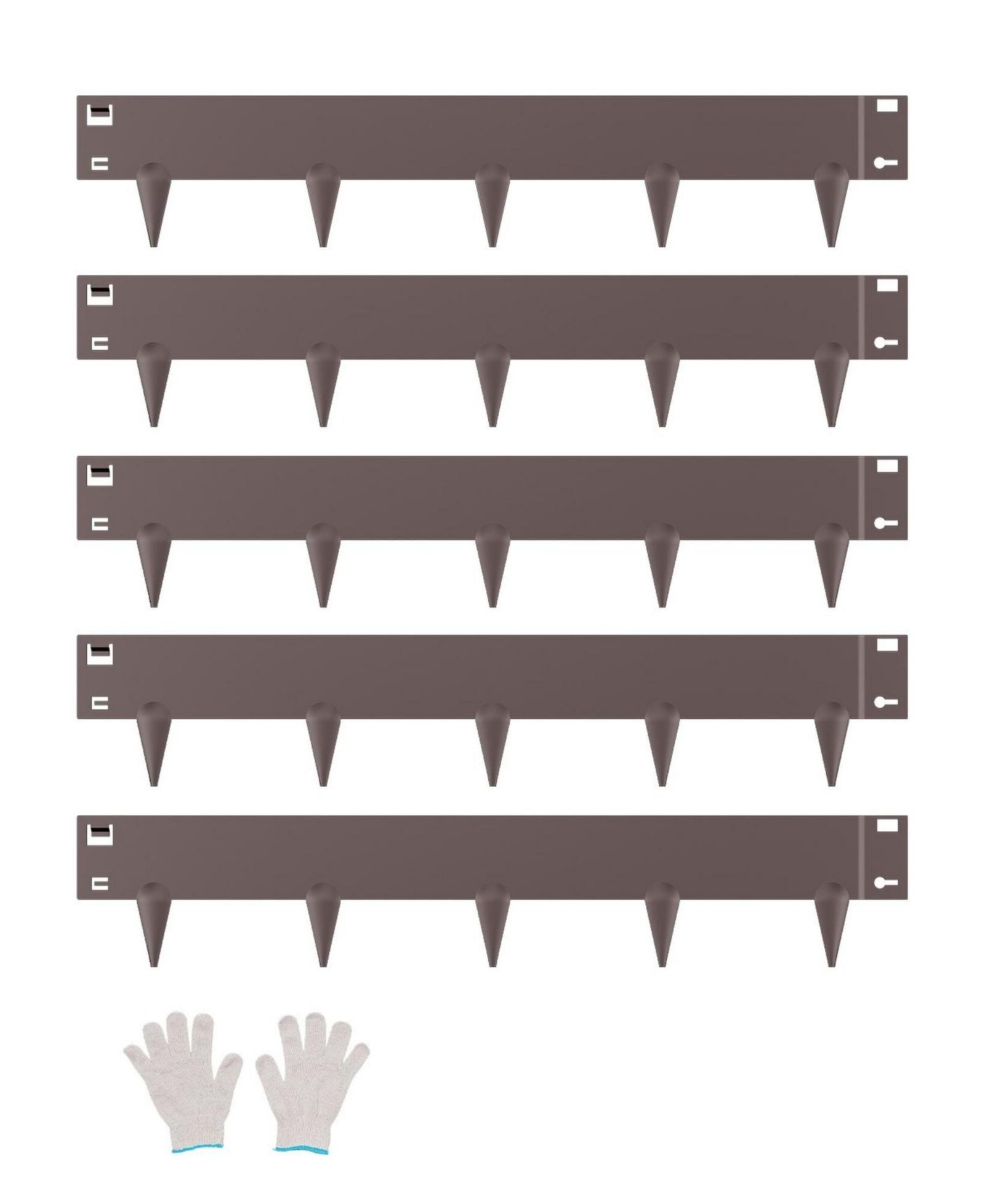 SUGIFT Steel Landscape Edging, 5 Pack, 39 x 4 inches, Rust-Resistant, for Lawn and Garden Use