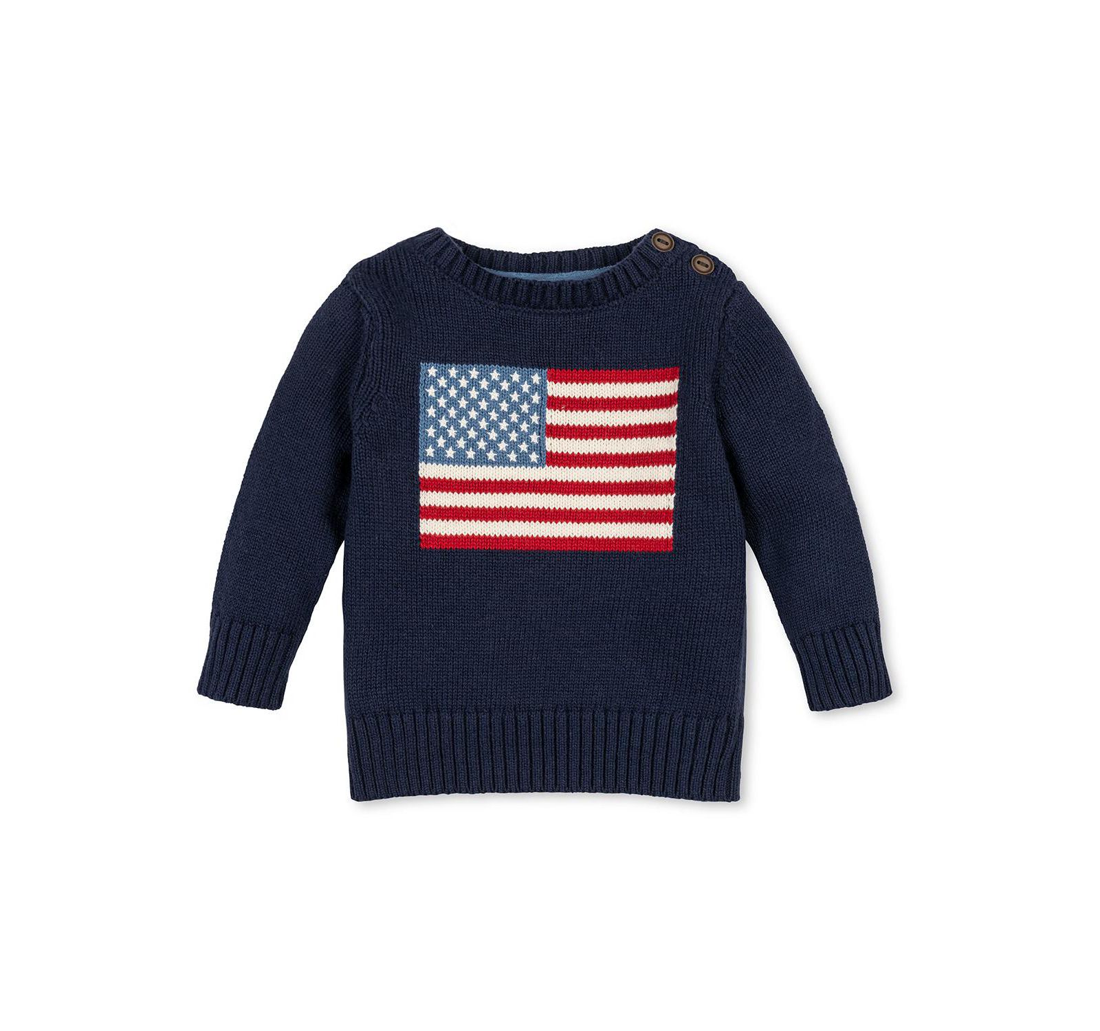 Детский джемпер Hope & Henry Organic Crew Neck Flag