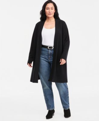 Charter Club Plus Size 100% Cashmere Open Cardigan, Macy's Exclusive
