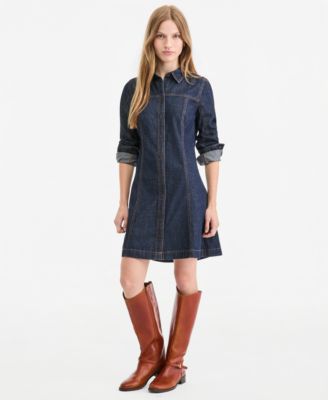 On 34th Women's Denim Long-Sleeve Mini Dress, Macy's Exclusive